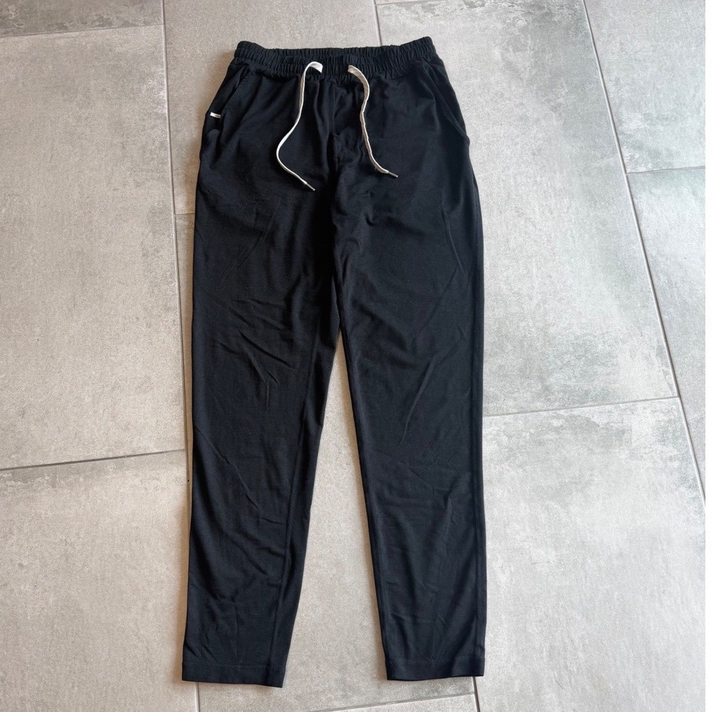 Vuori Ponto Performance Pants Mens Medium Black Heather V418 Joggers Tapered